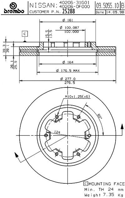 Brembo Disc Brake Rotor
