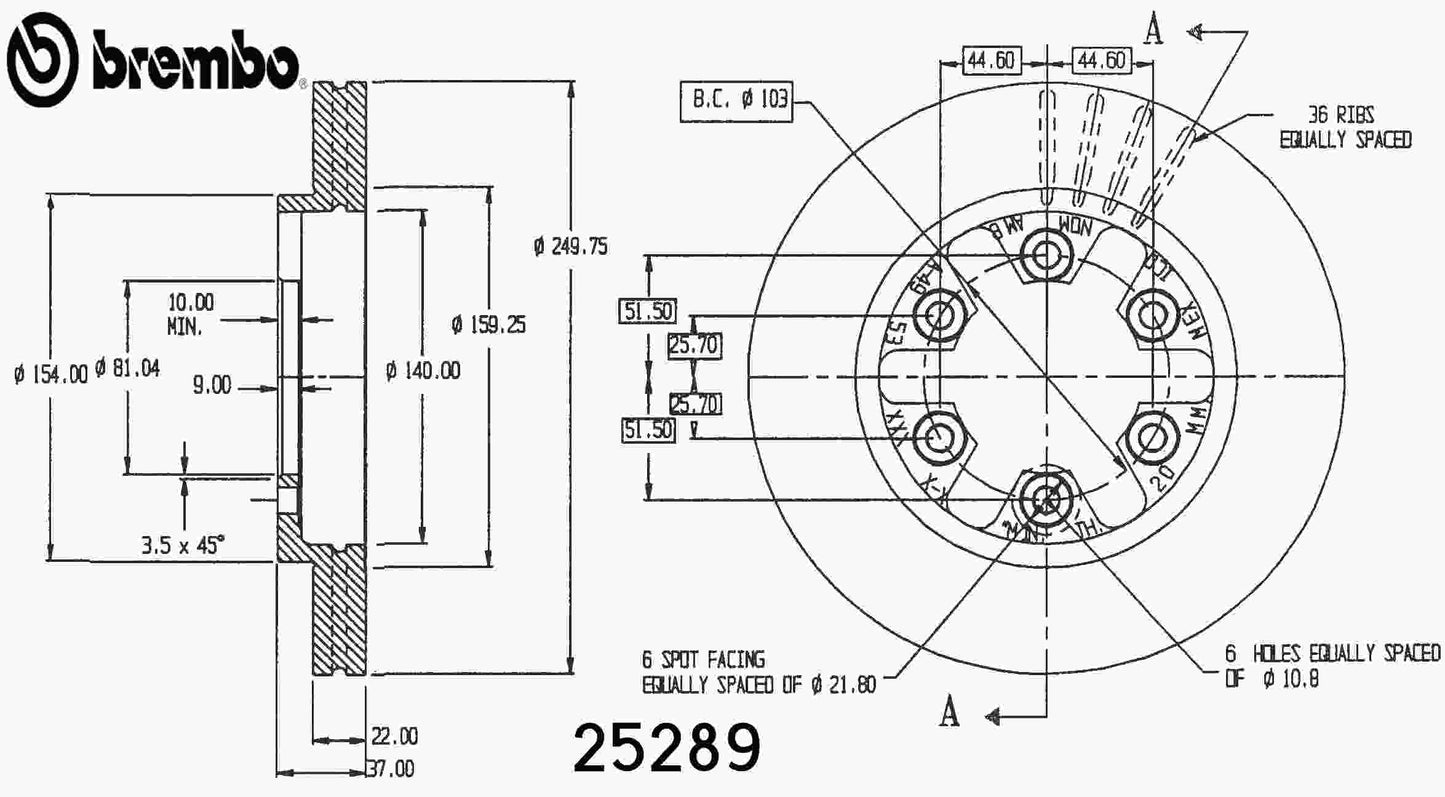 Brembo Disc Brake Rotor