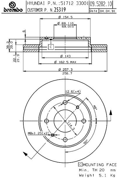 Brembo Disc Brake Rotor