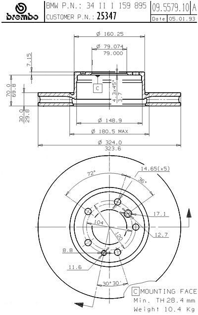 Brembo Disc Brake Rotor