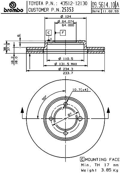 Brembo Disc Brake Rotor