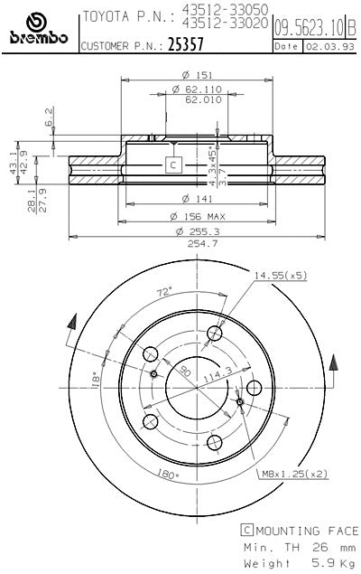 Brembo Disc Brake Rotor