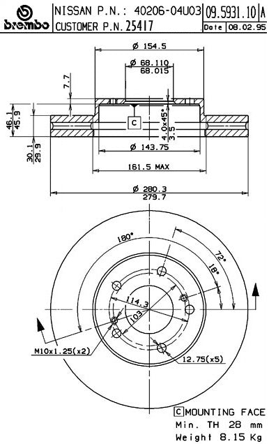 Brembo Disc Brake Rotor