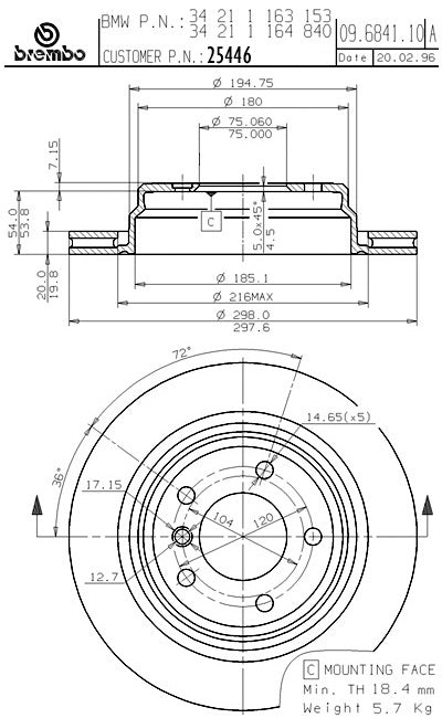 Brembo Disc Brake Rotor