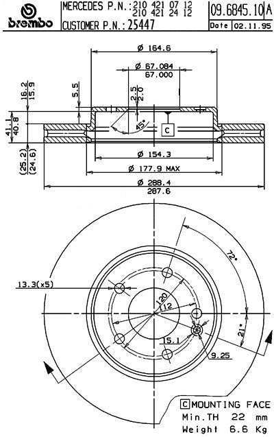 Brembo Disc Brake Rotor