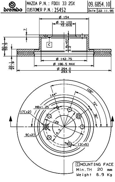 Brembo Disc Brake Rotor