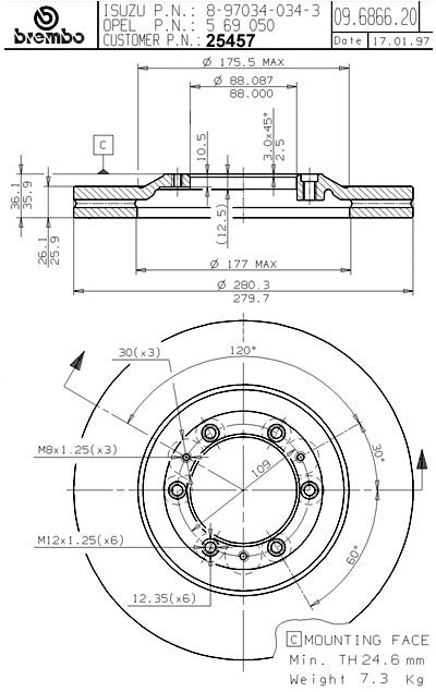 Brembo Disc Brake Rotor