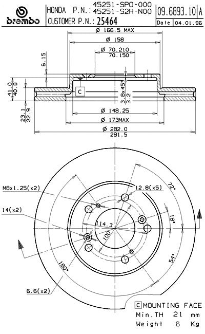 Brembo Disc Brake Rotor