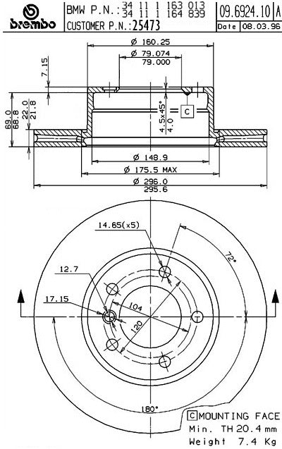 Brembo Disc Brake Rotor