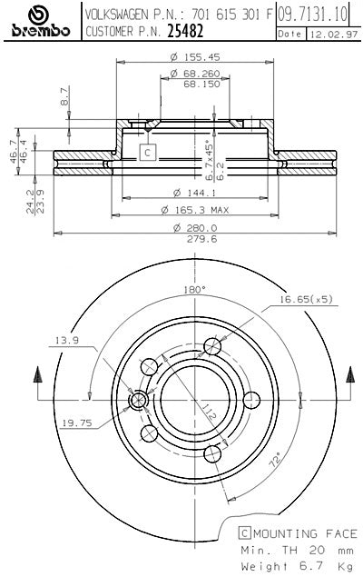 Brembo Disc Brake Rotor