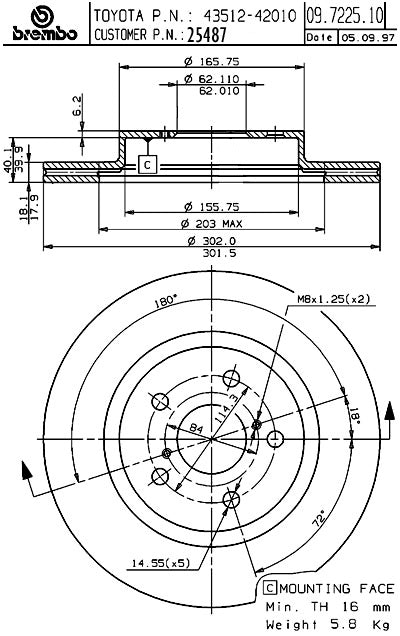 Brembo Disc Brake Rotor