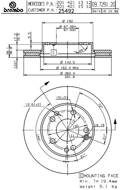 Brembo Disc Brake Rotor