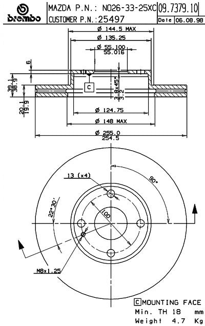 Brembo Disc Brake Rotor