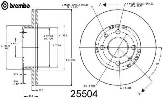 Brembo Disc Brake Rotor