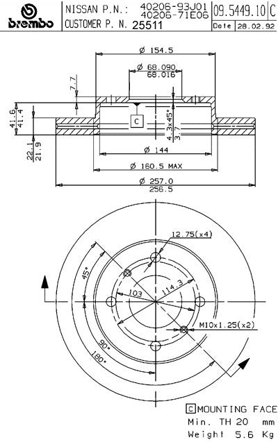 Brembo Disc Brake Rotor