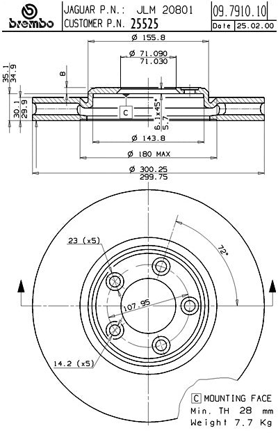 Brembo Disc Brake Rotor