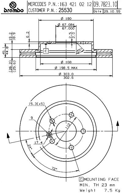 Brembo Disc Brake Rotor