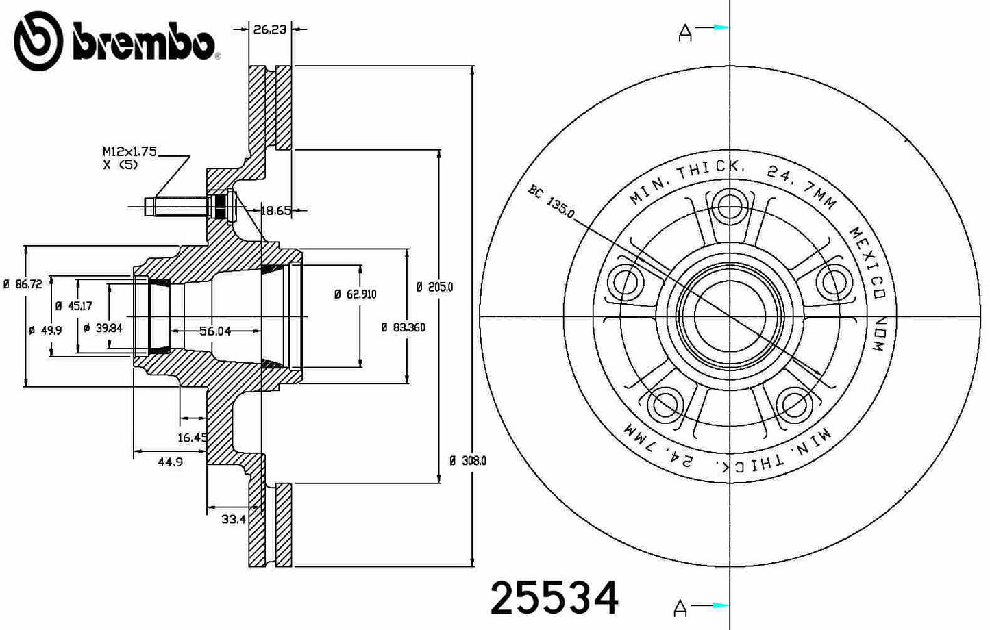 Brembo Disc Brake Rotor