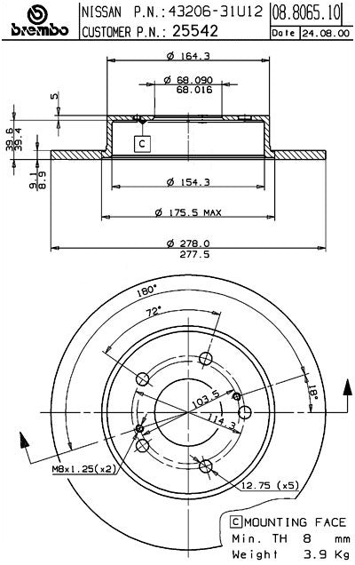 Brembo Disc Brake Rotor