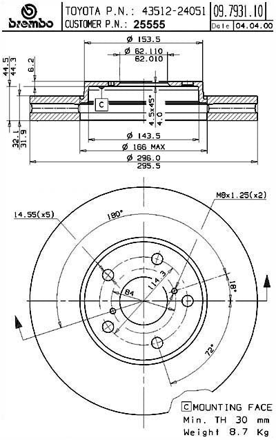 Brembo Disc Brake Rotor