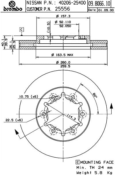 Brembo Disc Brake Rotor