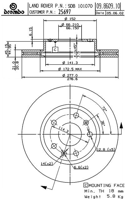 Brembo Disc Brake Rotor