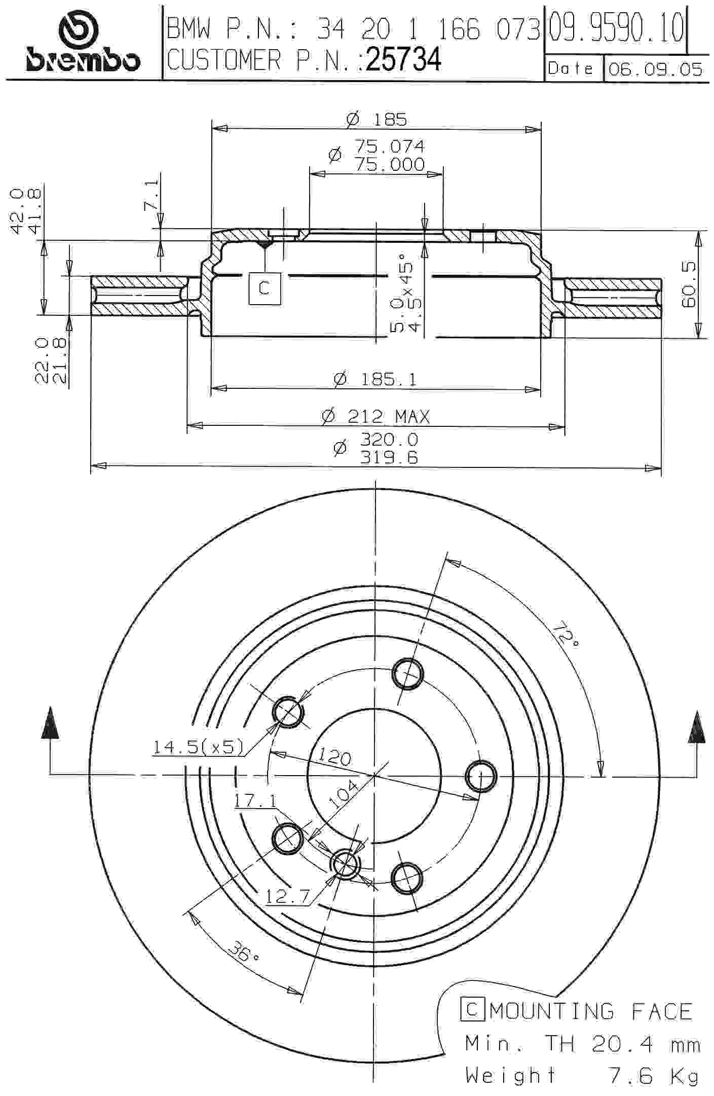Brembo Disc Brake Rotor