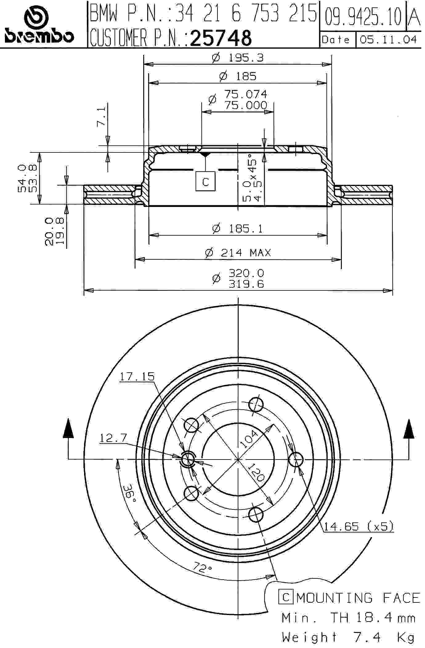 Brembo Disc Brake Rotor
