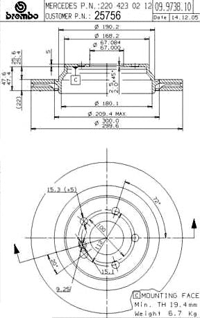 Brembo Disc Brake Rotor