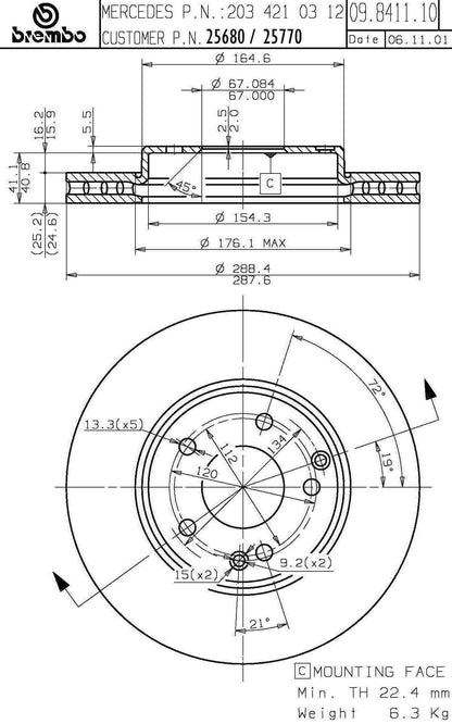 Brembo Disc Brake Rotor
