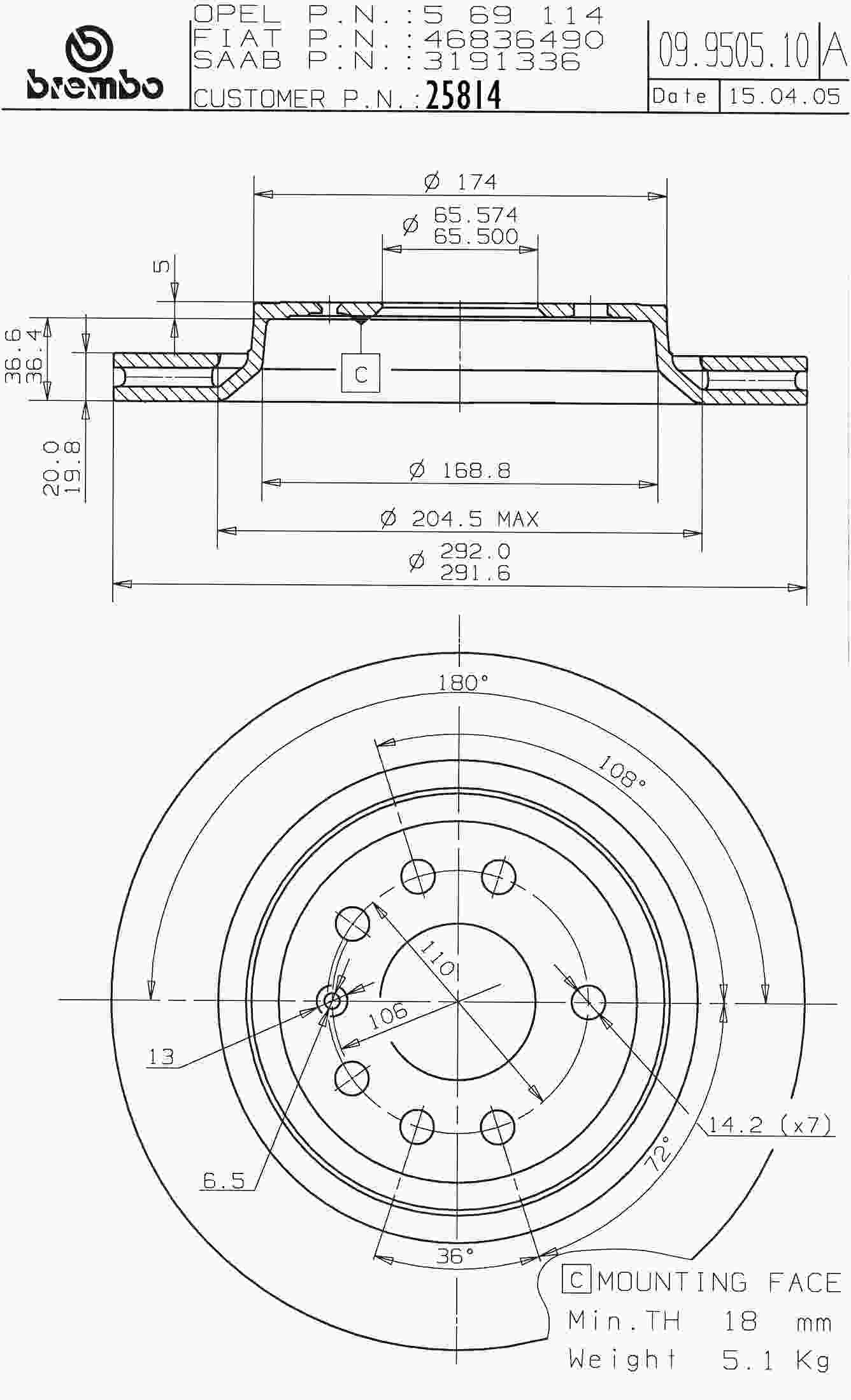 Brembo Disc Brake Rotor