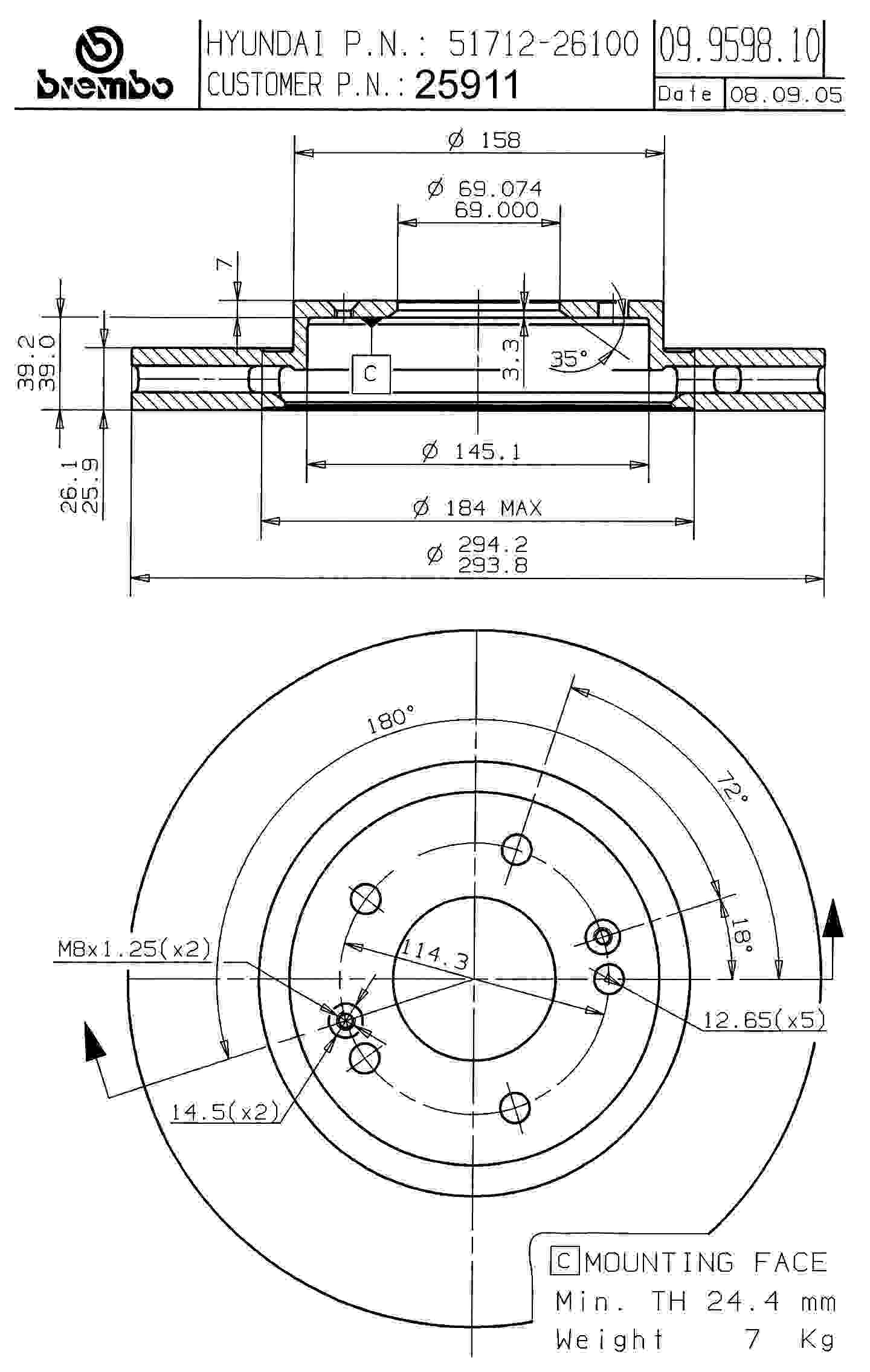 Brembo Disc Brake Rotor
