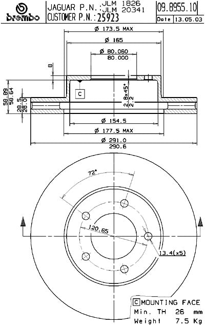 Brembo Disc Brake Rotor