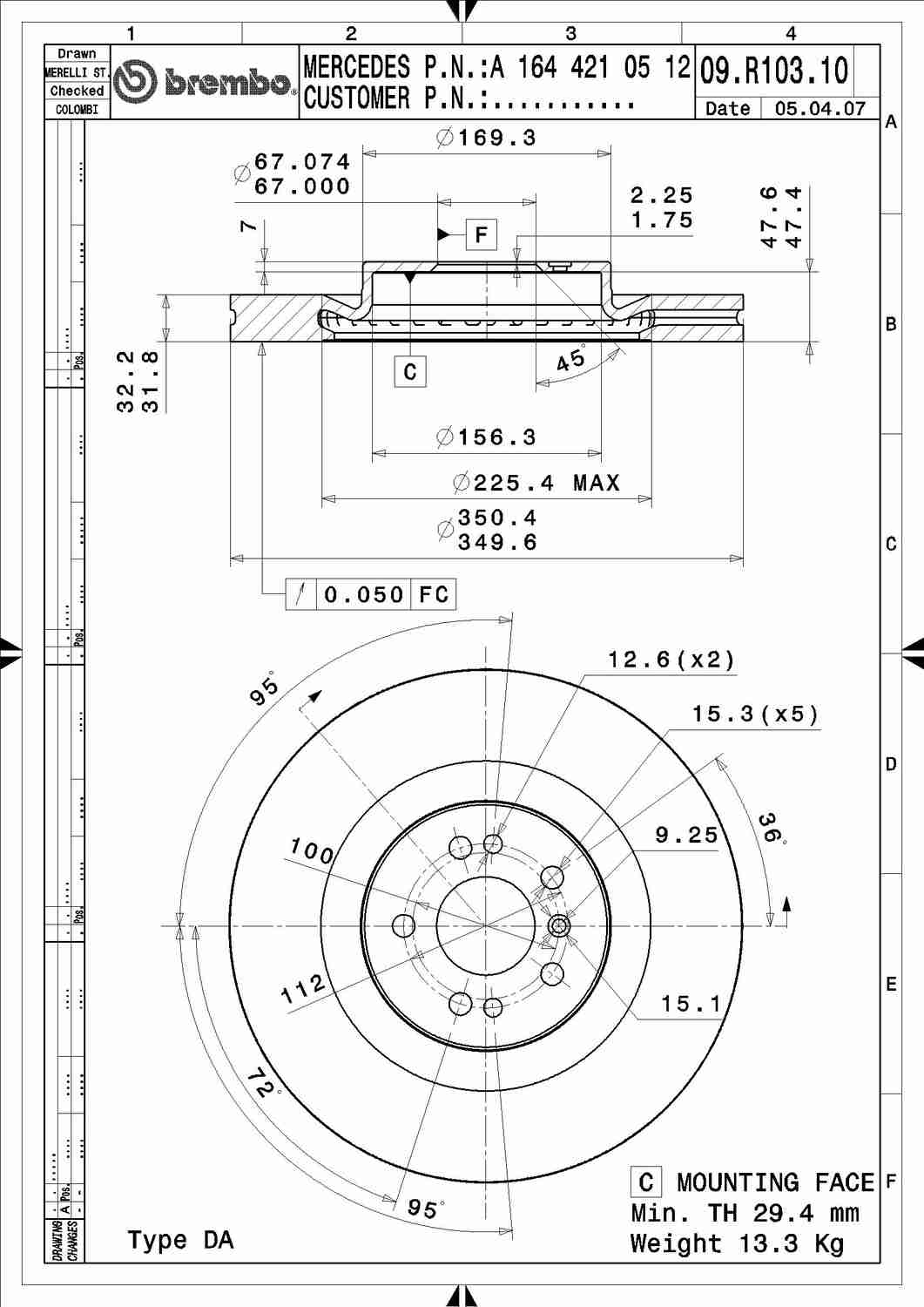 Brembo Disc Brake Rotor