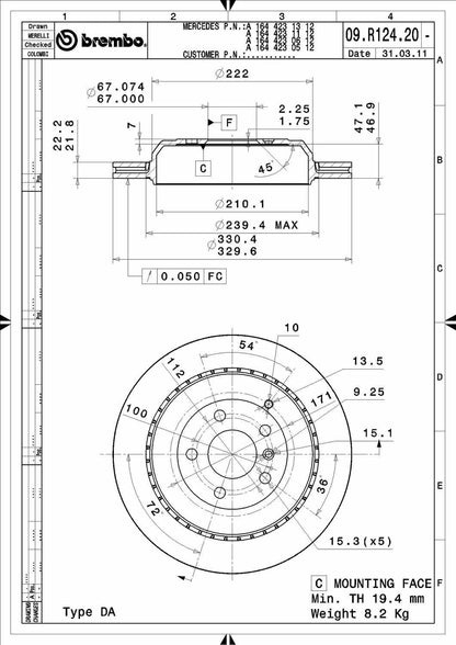 Brembo Disc Brake Rotor