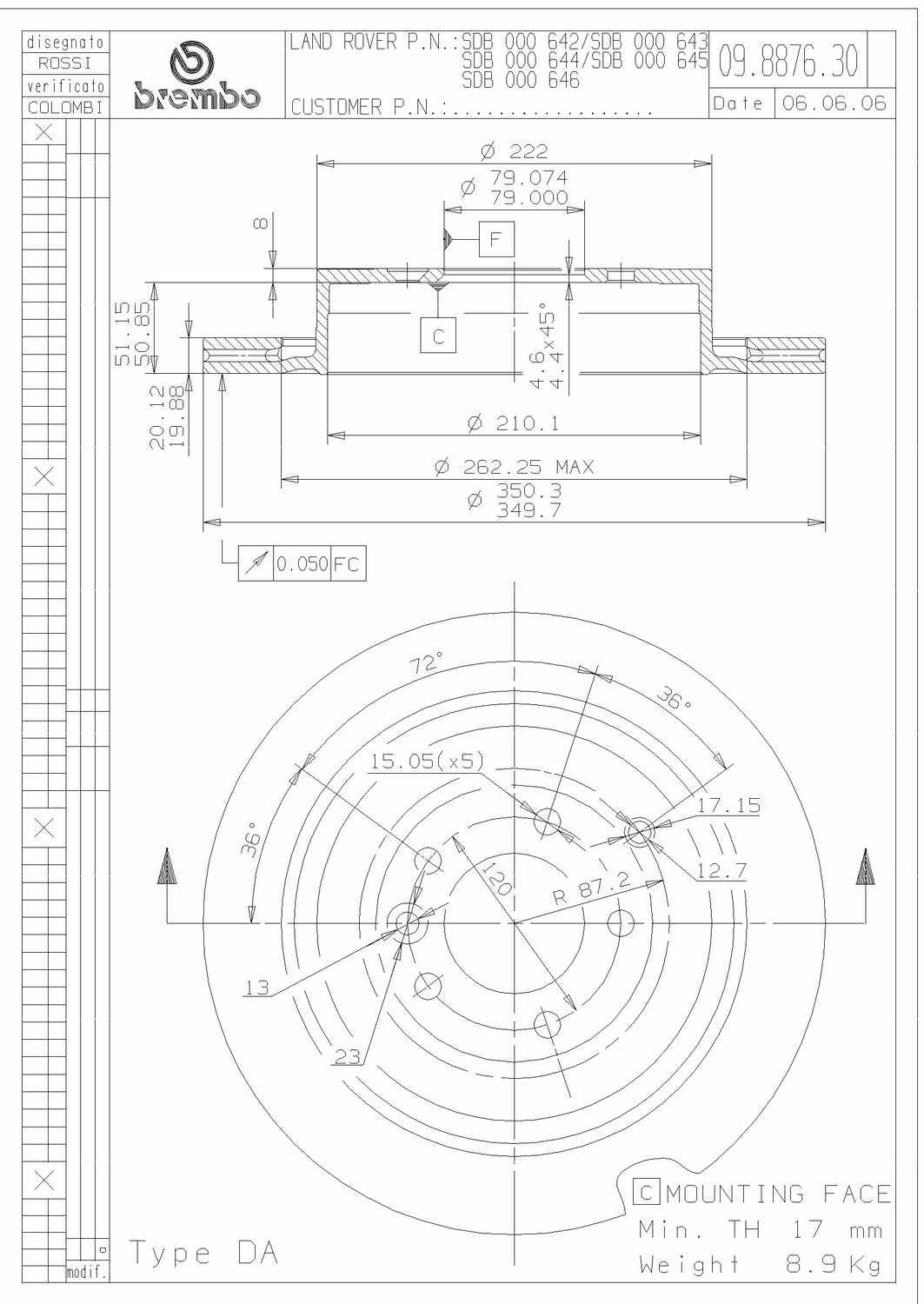 Brembo Disc Brake Rotor