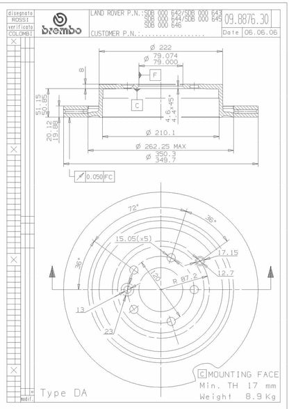 Brembo Disc Brake Rotor