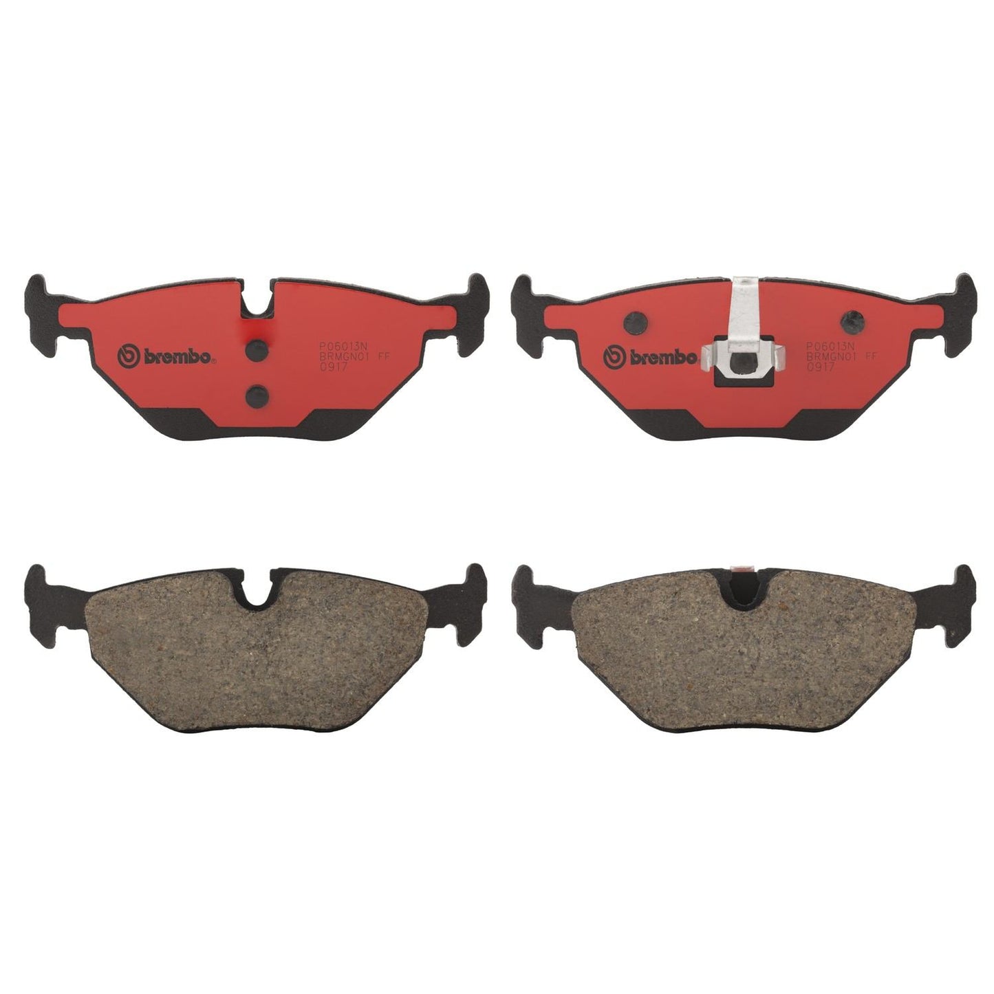 Brembo OE Brembo 1999 BMW 318ti/97-02 Z3/99-09 Saab 9-5 Rear Premium NAO Ceramic OE Equivalent Pad P06013N