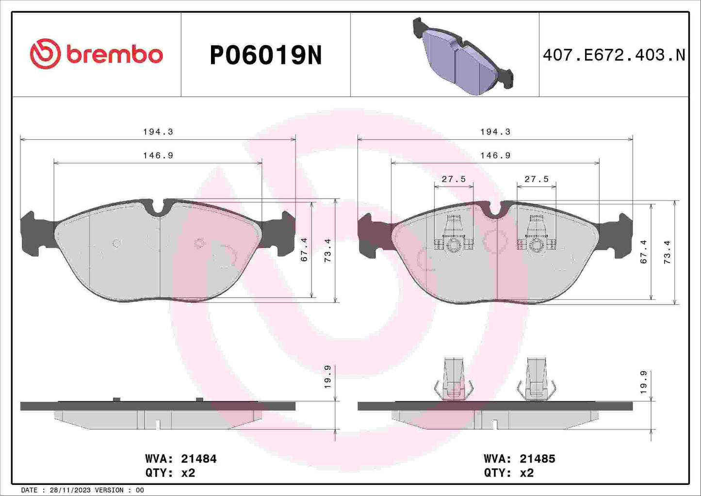 Brembo Disc Brake Pad