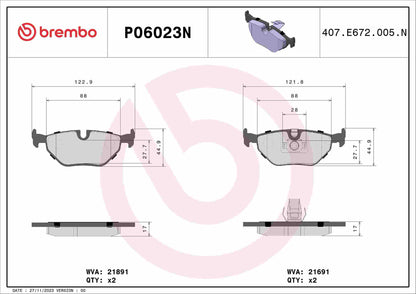 Brembo Disc Brake Pad Set P06023N