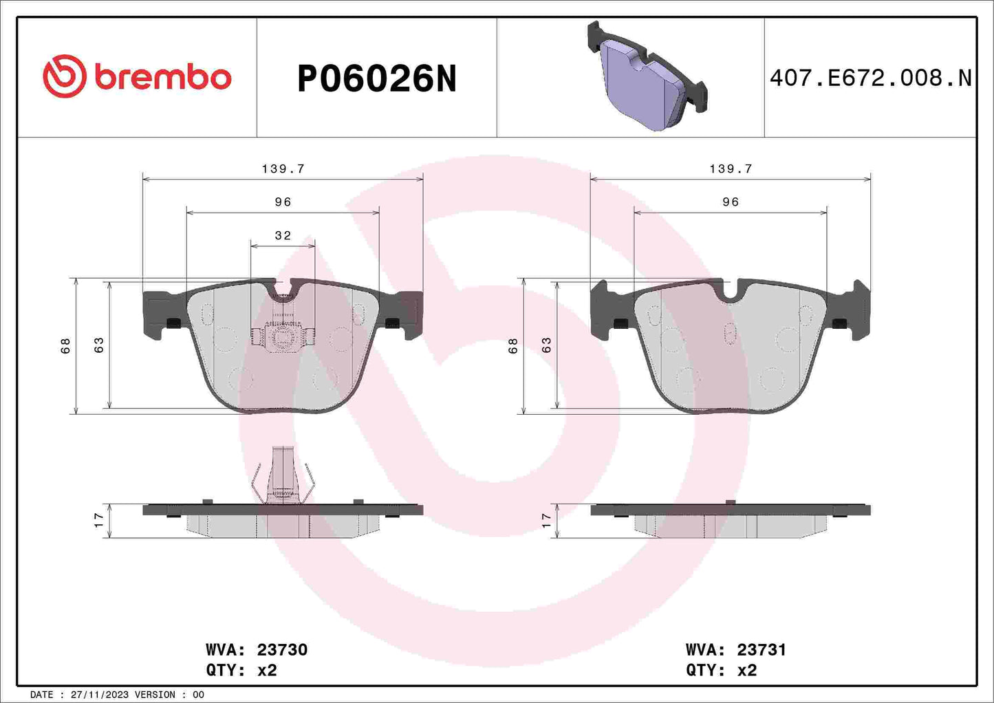 Brembo Disc Brake Pad