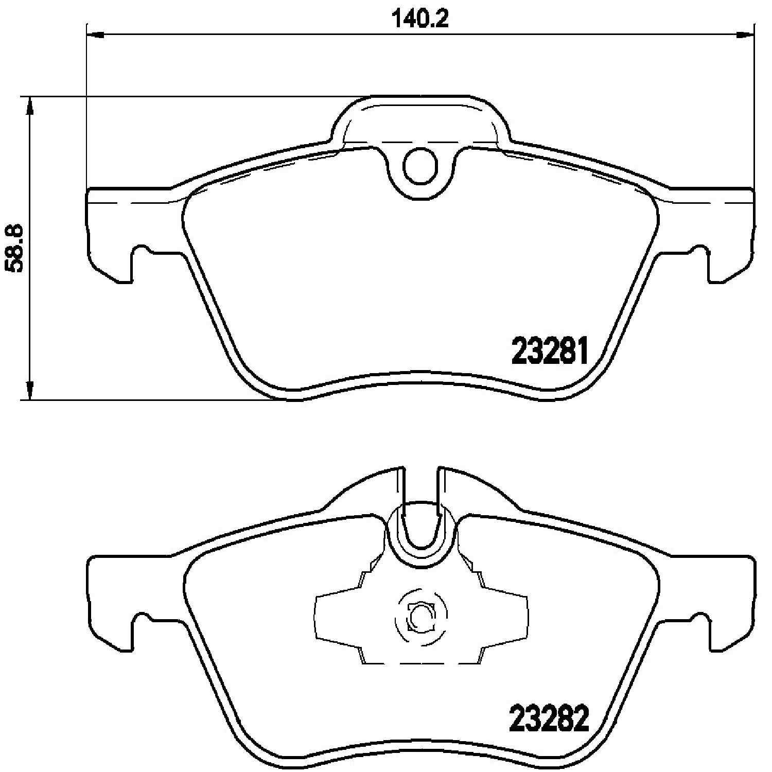 Brembo OE Brembo 02-08 Mini Cooper Front Premium Low-Met OE Equivalent Pad P06030