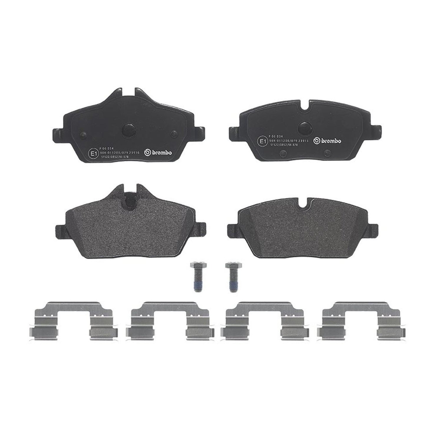 Brembo OE Brembo 07-21 Mini Cooper Front Prem. NAO Ceramic OE Equivalent Pad P06034