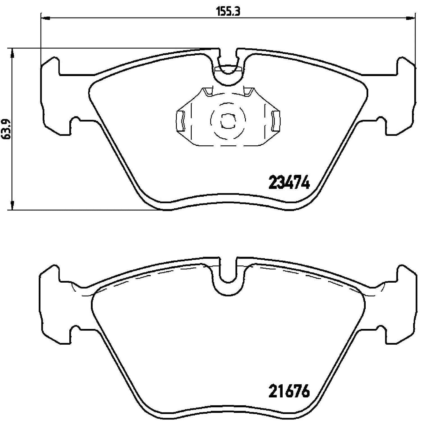 Brembo OE Brembo 03-06 BMW M3/06-08 Z4 Front Premium Low-Met OE Equivalent Pad P06042