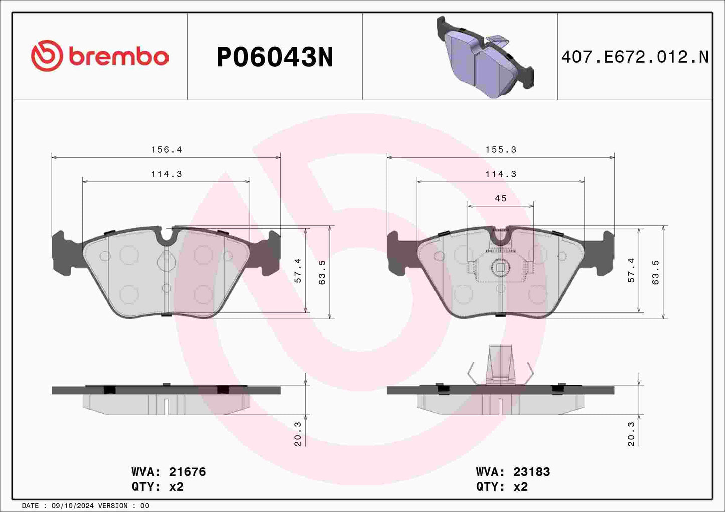 Brembo Disc Brake Pad