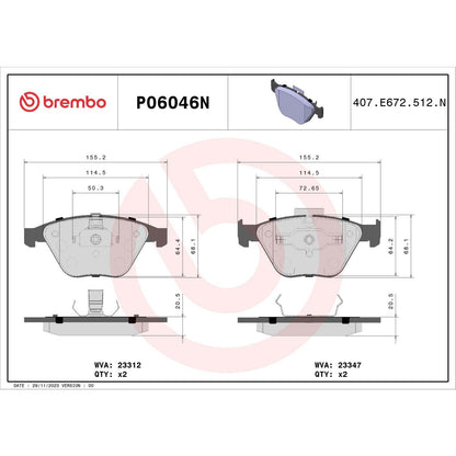 Brembo Disc Brake Pad Set P06046N