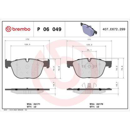 Brembo Disc Brake Pad Set P06049