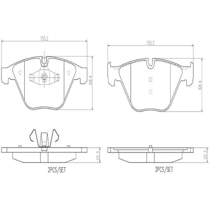 Brembo Disc Brake Pad Set P06055N