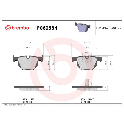 Brembo Disc Brake Pad Set P06056N