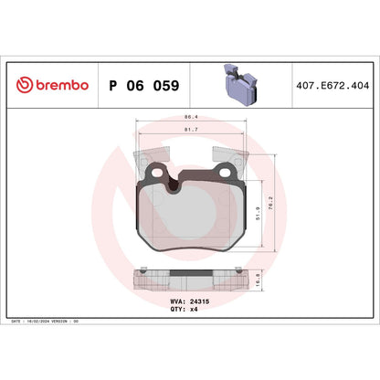 Brembo Disc Brake Pad Set P06059